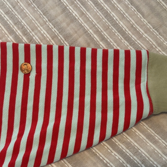 Free People Striped Red and Cream Sweatshirt - Picture 6 of 8